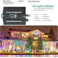 thumbnail image 3 of Solar Christmas Lights Outdoor Waterproof,200ft 600 LED Solar String Lights,19 Modes Outdoor Christmas Lights for Christmas Tree, Party, Fence, Holiday, Christma Decoration(Colorful), 3 of 7
