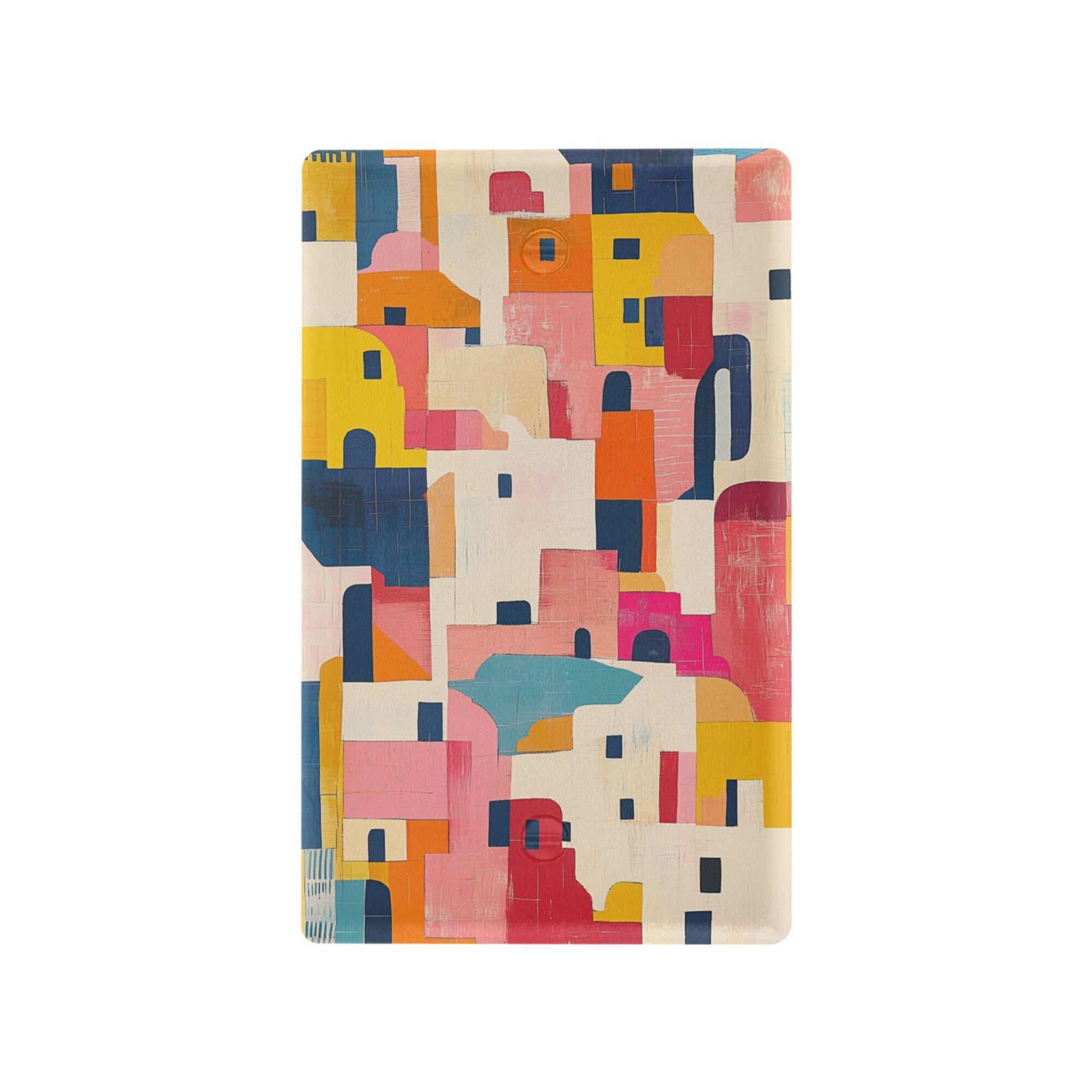 Yayeee Blank Wall Plate Cover 1-Gang 4.5"x2.7" Home Unused Decorative Outlet, Art Geometric