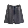 thumbnail image 1 of Mens Elastic Waist Pants with Pockets for Men Drawstring Closure Solid Color Casual Sports Shorts Polyester M 3Xl, 1 of 5