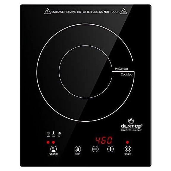 Duxtop Portable Induction Cooktop 1800W 1-Coil Black Countertop Burner