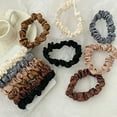 thumbnail image 2 of Silk Satin Scrunchie Set - 6-Color Silk Hair Ties Ponytail Ropes Hair Accessories, 2 of 5