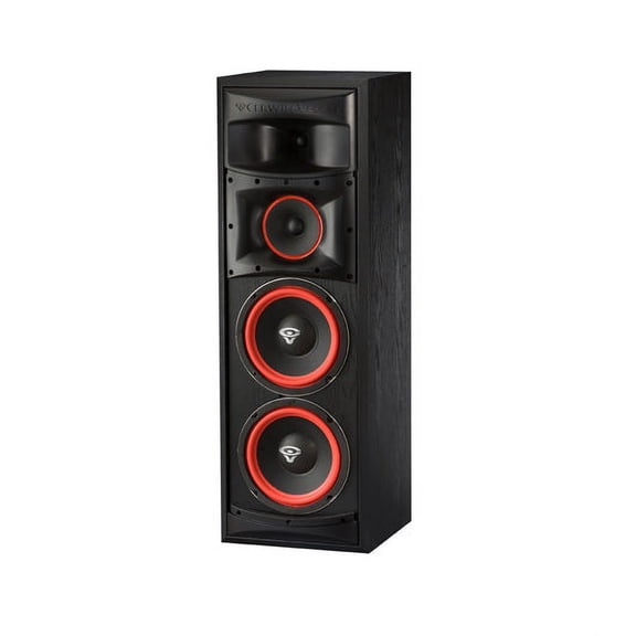Cerwin-Vega XLS-28 3-Way Performance 200W Subwoofer Bookshelf Speaker, Black-Ash