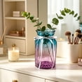 thumbnail image 5 of JeashCHAT Gradient Glass Vase with Ribbon, Decorative Flower Vase for Hydroponic Plants and Dried Flowers Home Office Living Room Bathroom Table Shelf Decor, 5 of 7