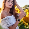 thumbnail image 2 of Comvin 3 Pack Floral Engraved Bands Compatible with Fitbit Versa 4 Bands/Fitbit Sense 2 Bands/Fitbit Sense Bands/Fitbit Versa 3 Bands Women, Soft Cute Silicone Design Sport Fancy Summer Strap, Small, 2 of 8