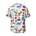 thumbnail image 4 of Goofa Summer Printed Men's Casual Short-sleeved Shirt,Lightweight Breathable Button-down,Summer Casual men's top,Versatile Fashion shirt-XX-Large, 4 of 7