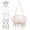 Beige, variant on Muweixin Boho Macrame Hanging Chair, Hammock Chair Macrame Swing, 360 LBS Hand-Woven with Cushion & Hardware Kit, for Patio Balcony Bedroom Garden
