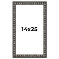14x25 Frame Black-Brown Medieval Solid Wood Picture Frame | 1.5 Inch Moulding Width | Gotham
