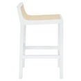 thumbnail image 6 of SAFAVIEH Saito Square Low Back Counter Stool, White/Natural, 6 of 13