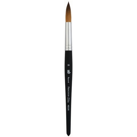 Princeton Brush Elite Synthetic Kolinsky Sable Watercolor Brush, Round, 16
