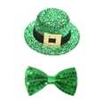thumbnail image 2 of Naittoop GentlemanPorch Goose St Patricks Day Outfits, St Patrick's Day Goose Outfits with Hat Bow Tie, Cement Geese Clothes Costume for 23" 17" Yard Garden Geese Statue Decor, 2 of 6