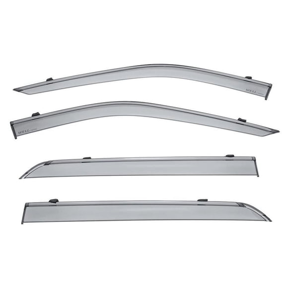 Wellvisors Side Window Visors Wind Deflectors Rain Guard With Black Trim for 2018 2019 2020 2021 2022 2023 2024 Nissan Kicks 3-847NS020