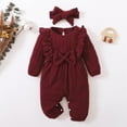 thumbnail image 2 of Durtebeua Baby Girl Clothes Outfits Outifts Long Sleeve Romper Floral Pant Set 9-12 Months, 2 of 4