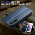 thumbnail image 4 of Wallet Case For Samsung S24 Plus,Case Wallet-High Quality Leather Magnetic Closure Case-RFID Blocking Card Holders-Shockproof TPU Shell Folio Cover Women Men For Samsung Galaxy S24 Plus,blue, 4 of 7