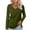 Army Green, variant on Women's V Neck 3/4 Sleeve T Shirt Solid/Color Block Casual Basic Tops Summer Tees 2025