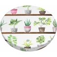 thumbnail image 1 of Velvet Bar Stool Covers Round Stool Cushion Covers Stool Chair Covers Barstool Covers Slipcovers, Stretchy & Elastic Edge Soft Fabric Machine Washable, Dia 12 Inch, Green Plants Leaves, 1 of 6