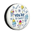 thumbnail image 1 of Fotbe You are so Sweet Funda de Llanta de Repuesto con Estampado, Engrosada, Ajuste Universal para Jeep, Remolque, RV, SUV, Camión-17 inch, 1 of 6