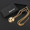 thumbnail image 6 of HZMAN Mens Fashion Stainless Steel Fitness Gym Dumbbell Weight Plate Barbell Chain Pendant Necklace (Gold), 6 of 6