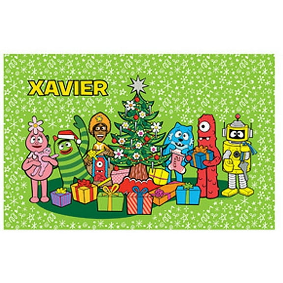 Personalized Yo Gabba Gabba! Christmas Time Placemat