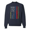 thumbnail image 2 of Wild Bobby, No One Fights Alone First Responder Dispatcher EMS Corrections Police Fire Military Unity, Pop Culture, Unisex Crewneck Graphic Sweatshirt, Navy, Large, 2 of 4