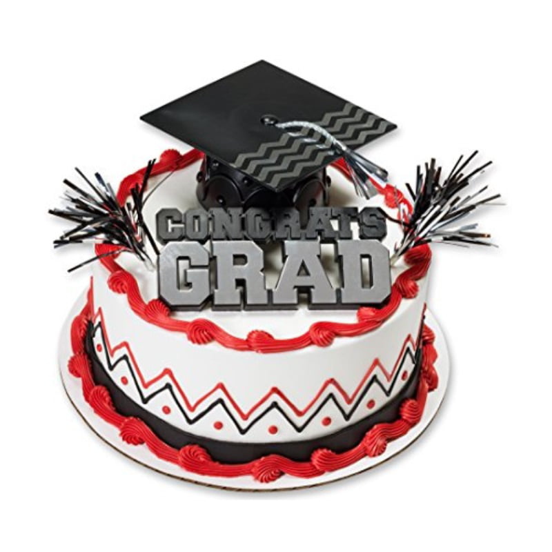 Congrats Grad with Black Cap Graduation Cake Kit