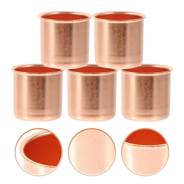 FOLOYORI 5Ud Soporte De Velas De Aleación Resistente Oro Rosa Para Oficina Y Comedor