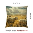thumbnail image 4 of Ullo0ord Abstract Art, Sheep Pack of 2 Decorative Pillowcases Super Soft Sheep Throw Pillow Covers Modern Farmhouse Rustic Cushion Cover for Sofa Couch Bed  18x18in, 4 of 7
