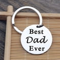 thumbnail image 2 of Llavero de regalo para padrastro del día del padre, ideas de regalo de Navidad para papá papá de hija hijo niños (el mejor papá de todos) Fokelyi WRHS-148, 2 of 5