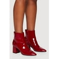 thumbnail image 2 of Women's Side Zip Block Heel Pointy Toe Booties, 2 of 3