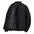 thumbnail image 5 of COSFO Mens Bomber Jackets Casual Stylish Black Quilted Zip Up Outwear Stand Colla Lightweight Long Sleeve with Pockets Men Coat, 5 of 5