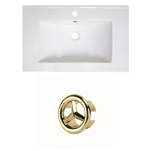 American Imaginations 48-in. W 3H4-in. Ceramic Top Set In White Color AI-21080