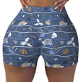 thumbnail image 2 of Lsque Underwater World Animals Pattern High Waisted Biker Shorts for Women-Tummy Control Fitness Athletic Workout Running Yoga Gym Shorts,Moisture-Wicking-Large, 2 of 9