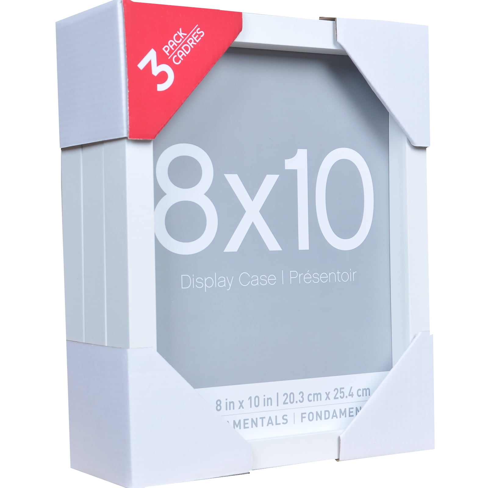 3 Pack Fundamentals 8" x 10" White Shadow Boxes by Studio Decor