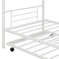 thumbnail image 6 of ENYOPRO Twin Over Twin Bunk Bed with Trundle, Metal Twin Bed with Safety Guard Rail & Ladders, Space-Saving Design Sleeping Bedroom Bunk Bed for Teens & Adults, Easy Assembly, 6 of 9