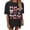 Black, variant on Tops For Women T-Shirts Oversized Cherry & Bow Print Graphic Summer Short Sleeve Fashion Clothing Beige L