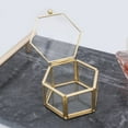 thumbnail image 2 of Box Mini Glass Durable Showcase Case Display Ring Holder Earring Hexagon Organizer Large Capacity Ladies Gifts Type A, 2 of 10