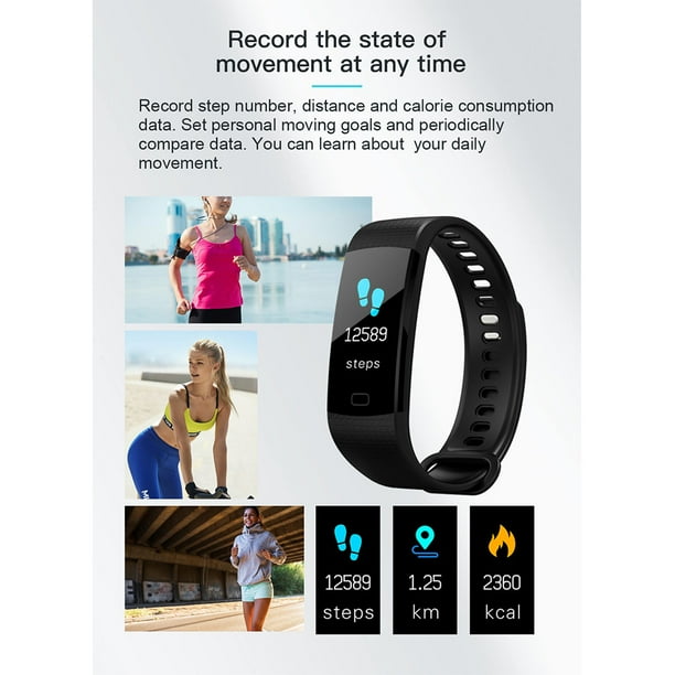 Fitness Tracker w Heart Rate Monitor Waterproof Activity Tracker