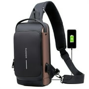 Dadatutu Waterproof Anti-Theft USB Backpack, Chest Bag with Lock & USB Port