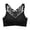 Black, variant on Women's Comfortable Summer Ice Silk Large Back Large Chest Show Small No Steel Ring Bra Bras for Women, Size L