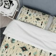 thumbnail image 4 of Designart "Tribal Synchrony" Blue Geometric Bedding Covert Set - Modern & Contemporary Bed Set With 2 Shams, 4 of 5