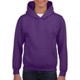 thumbnail image 1 of Heavy Blend Youth Hooded Sweatshirt, L, Purple, 1 of 1