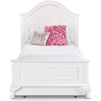 Picket House Furnishings Jenna Twin Wood Panel Bed with Trundle, White