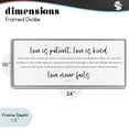 thumbnail image 4 of Stupell Industries Traditional Love Never Fails Proverb Gray Framed Giclee Art, 24 x 10, by Natalie Carpentieri, 4 of 8