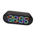 thumbnail image 3 of Reloj despertador digital para mesita de noche, visualización semanal, 3 niveles de brillo ajustable, reloj de mesa para sala de estar y mesita de, 3 of 9