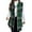 19#Green, variant on Plaid Vest for Women Fall Cozy Lapel Neck Button Down Long Vest Oversized Sleeveless Flannel Shacket Casual Waistcoat Black L