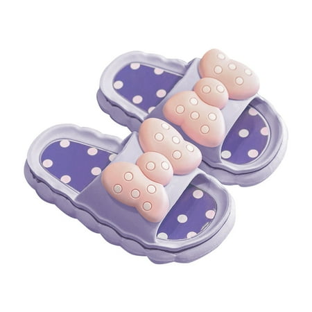 

Small Girls Slippers Girl Slides Non Novelty Open Toe Sandals Extremely Comfy Cushioned Thick Sole Cute Cartoon Shower Slippers Indoor & Outdoor