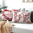 thumbnail image 2 of GZHJMY Valentine's Day Pillow Covers 12x20 Set of 2 Pink and Red Rose Floral Heart Love Buffalo Plaid Throw Cushion Cover Hello Valentine Holiday Cushion Case Decoration for Couch Sofa Bed Outdoor, 2 of 7