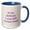 Blue/White, variant on 3drose, Simple Text of in My Defense I Was Left Unsupervised, 11oz Two-tone Red Mug