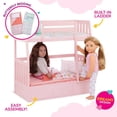 thumbnail image 2 of Dreams for Two Pink Bunk Bed Accessory Set for 18-Inch Dolls, Includes Mattresses, Pillows & Blankets, 2 of 8