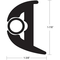 TACO Marine Boat Flexible Rub Rail Kit 1-3/8 x 1-7/8 x 50' Black V11-3426