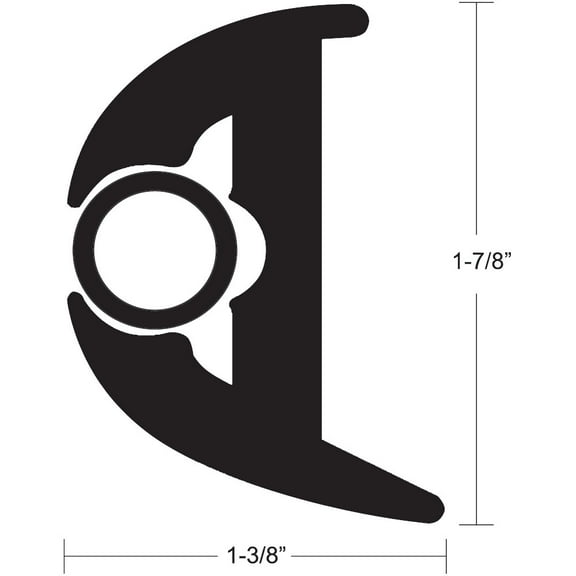 TACO Marine Boat Flexible Rub Rail Kit 1-3/8 x 1-7/8 x 50' Black V11-3426